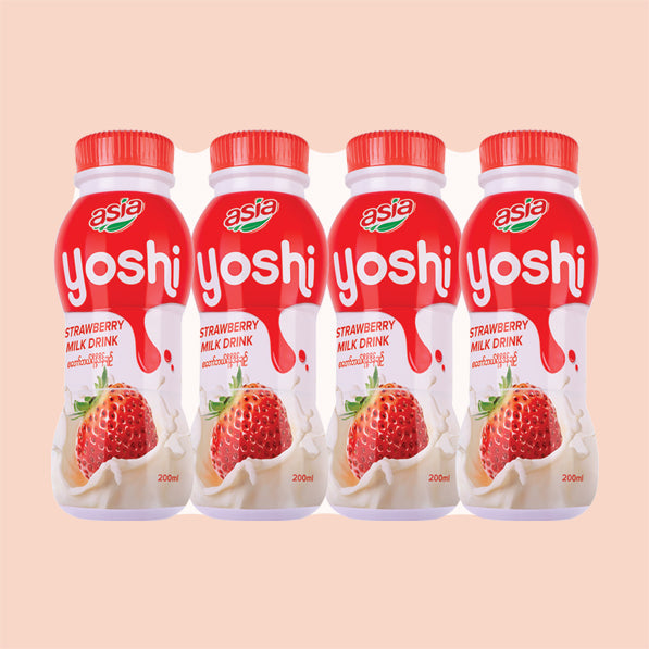 Yoshi Strawberry Milk Drink 200Ml* 4pcs
